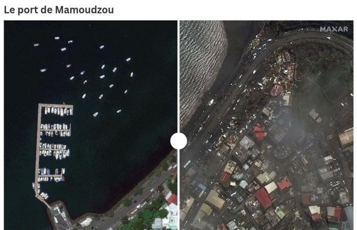 ANTES/DESPUÉS. Visualice la magnitud de los daños en Mayotte tras el paso del ciclón Chido