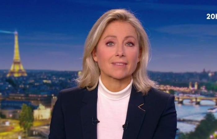 “¡Vamos a amarnos!” : Anne-Sophie Lapix le canta a Gilbert Montagné en directo en “20 Heures” de France 2