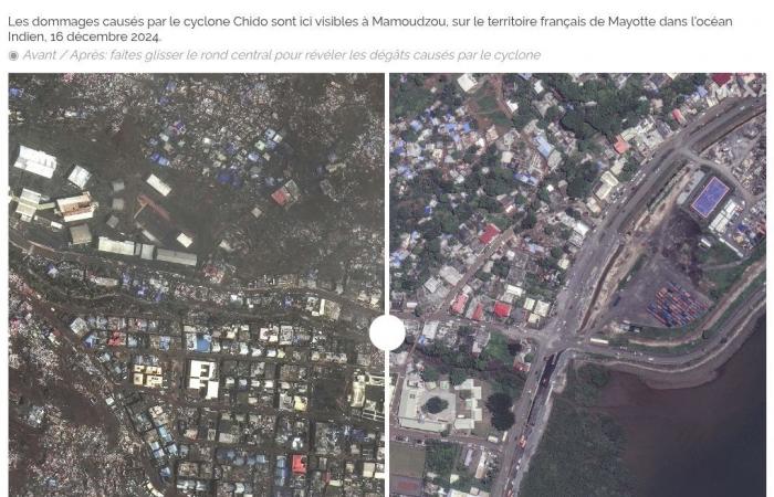 En imágenes – Mayotte, antes y después del devastador paso del ciclón Chido