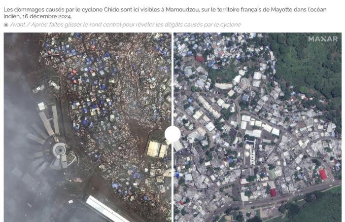 En imágenes – Mayotte, antes y después del devastador paso del ciclón Chido