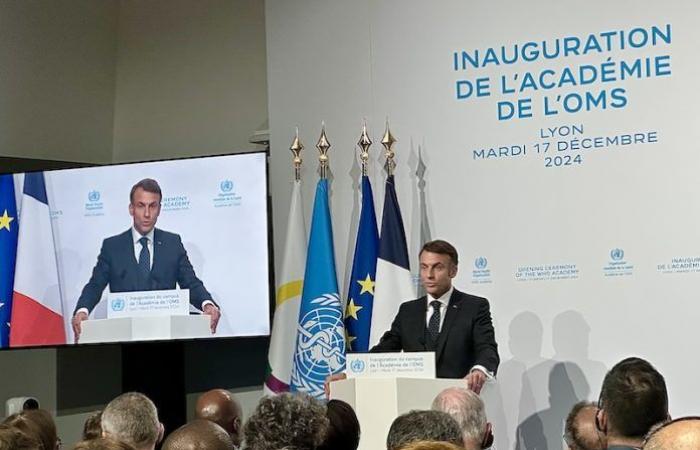 Emmanuel Macron inaugura la Academia de la OMS en Lyon