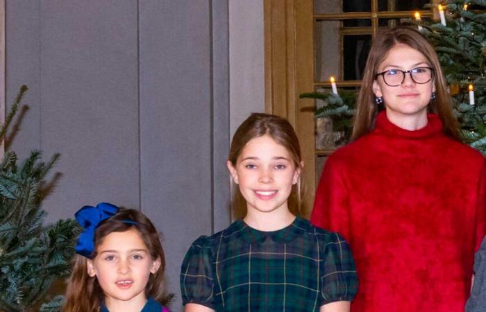 Los 8 nietos de la Reina Silvia se reunieron para decorar árboles de Navidad con su abuela