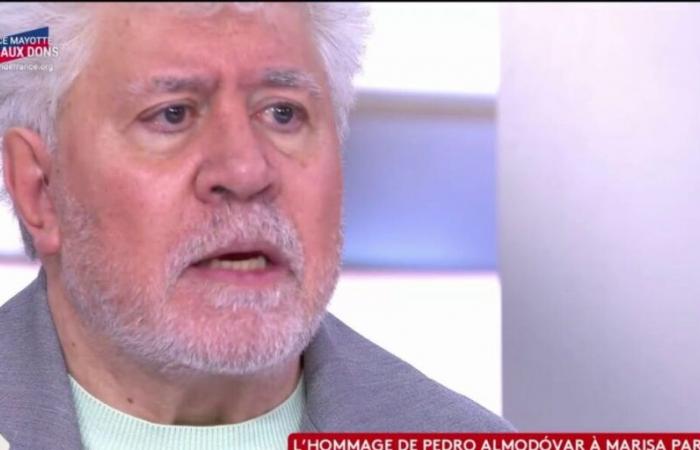 Muerte de Marisa Paredes: Pedro Almodóvar abatido, admite haber dudado en venir al set de Cà vous (ZAPTV)