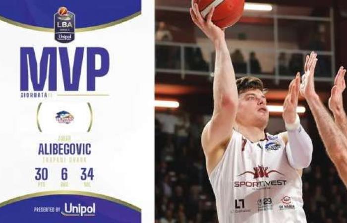 Amar Alibegovic es el MVP de la Unipol de la undécima jornada de la Serie A 2024/25