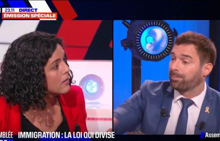 Julien Odoul le dice a Manon Aubry que “se calme y tome un vaso de agua” en BFMTV, el eurodiputado explota