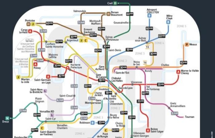 aquí está la lista completa de metros y RER abiertos toda la noche