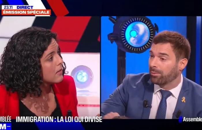 Fuertes tensiones en el set entre Manon Aubry y Julien Odoul