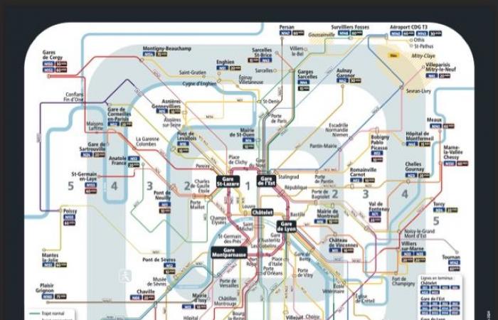 aquí está la lista completa de metros y RER abiertos toda la noche