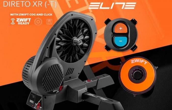 Todos los rodillos de casa Elite Direto XR (-T) son compatibles con Zwift Cog & click