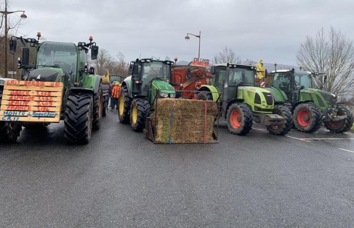 Manifestación de la Coordinación Rural este jueves por la mañana en Roquefort sur Soulzon para solicitar una revisión de los precios de la leche de oveja