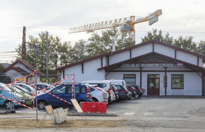 ¿Dónde están las obras en la estación Saint-Vincent-de-Tyrosse?