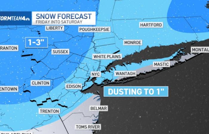 Es posible la primera nevada mensurable de la temporada – NBC New York