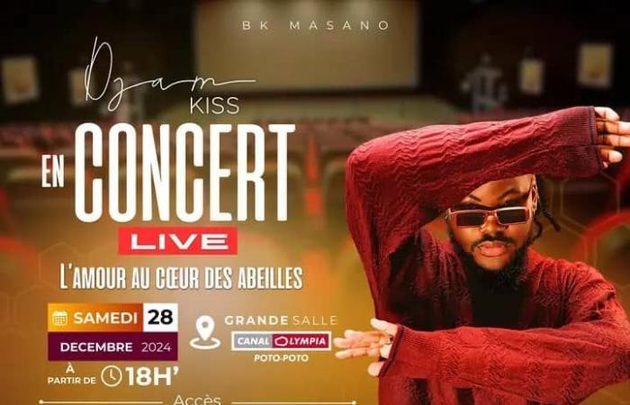 Música: Djam Kiss en concierto el 28 de diciembre en Brazzaville