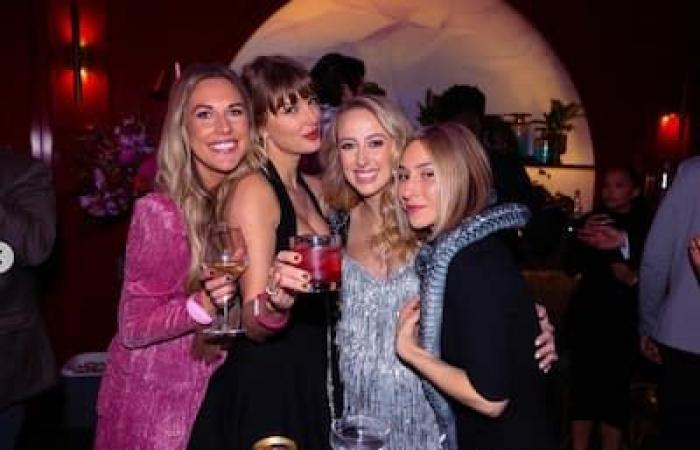 ¡Vea la fiesta de Taylor Swift con Travis Kelce y Brittany Mahomes en una fiesta temática de “Eras”!