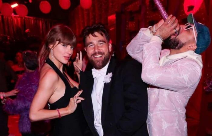 ¡Vea la fiesta de Taylor Swift con Travis Kelce y Brittany Mahomes en una fiesta temática de “Eras”!