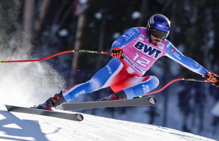 Gran decepción para Cyprien Sarrazin, que abandona el Super-G en Val Gardena