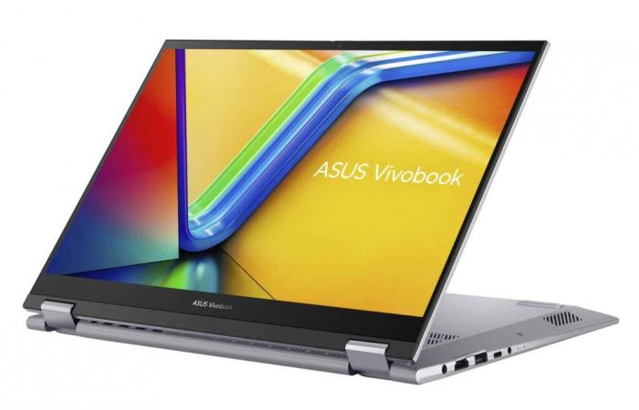 Promoción €1049 Asus VivoBook S 14 Flip TN3402YA-KN250W, PC portátil 2 en 1 Tableta con pantalla táctil OLED 2.8K de 14″ Plata fácil de transportar 8 horas Ryzen 7 SSD 1 TB