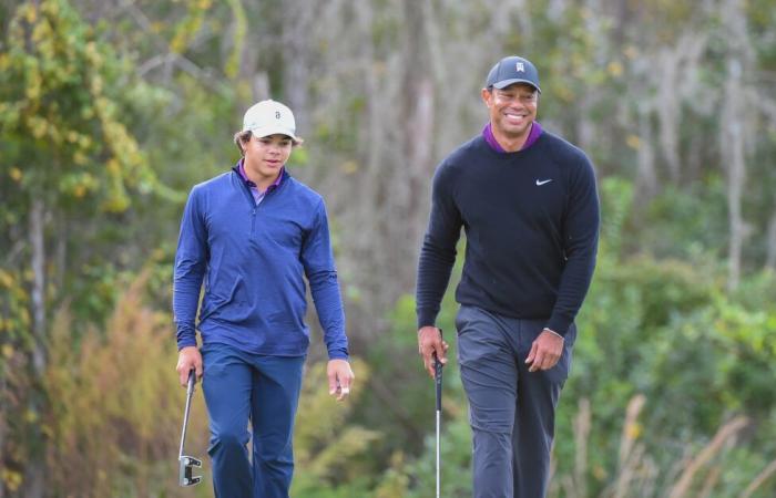 Campeonato Pnc 2024, Tiger y Charlie Woods en prueba