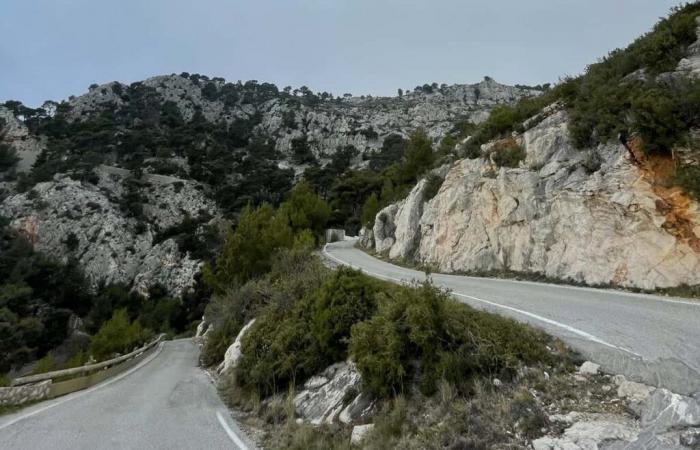 Espectacular incendio de un vehículo en la subida a Faron en Toulon