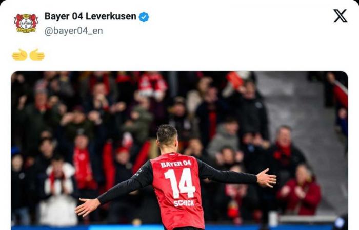 Schick marca el cuádruple con el Leverusen – Bundesliga – J15 – Leverkusen-Friburgo (5-1)