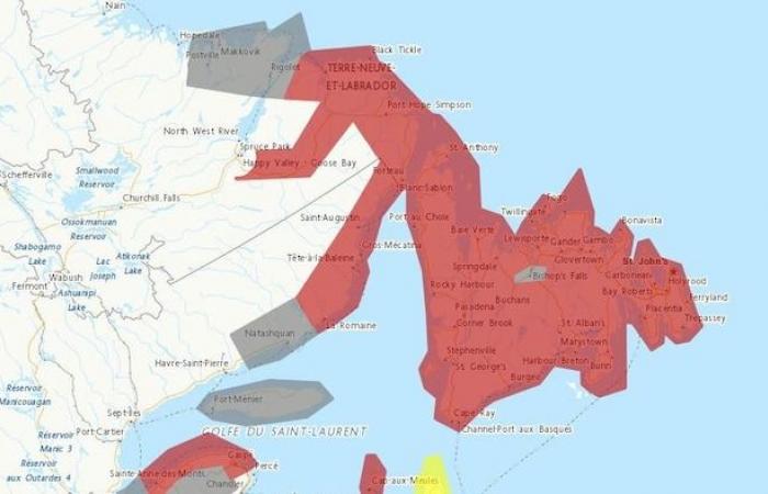 Basse-Côte-Nord: entre 25 y 35 cm de nieve y fuertes vientos este fin de semana