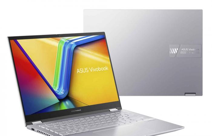 Promoción €1049 Asus VivoBook S 14 Flip TN3402YA-KN250W, PC portátil 2 en 1 Tableta con pantalla táctil OLED 2.8K de 14″ Plata fácil de transportar 8 horas Ryzen 7 SSD 1 TB