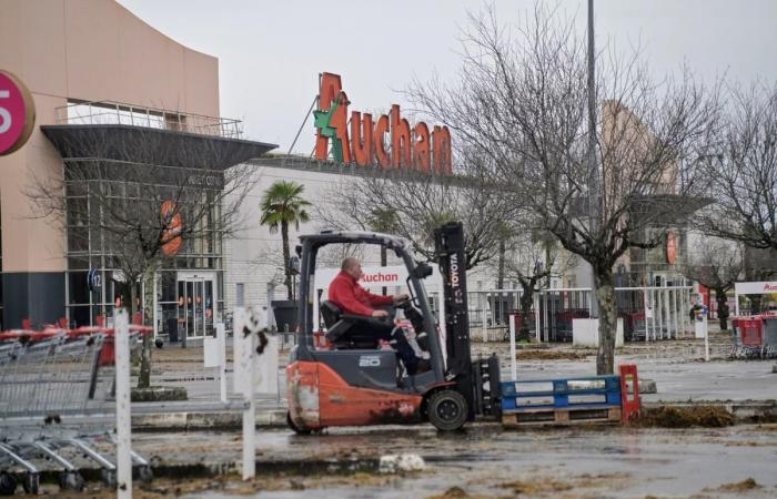 Acceso bloqueado por purines y neumáticos agrícolas… la mañana sucia del centro comercial Auchan para el sábado más importante del año