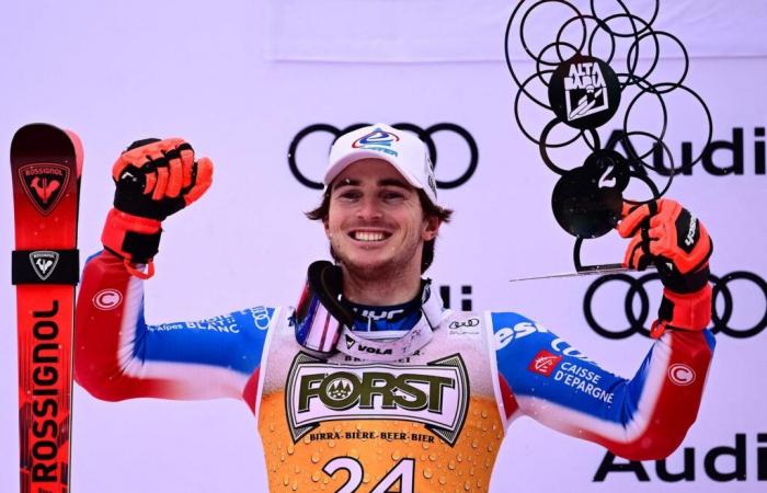 El francés Léo Anguenot segundo en el slalom gigante de Alta Badia detrás del rey Odermatt