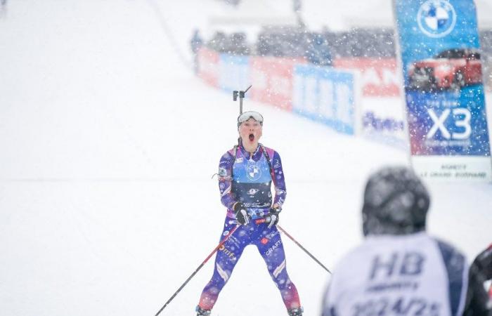 Biatlón | Le Grand-Bornand: Selina Grotian gana por primera vez en la copa del mundo en la salida masiva, Jeanne Richard superada por una décima en el podio | Revista nórdica | Biatlón n°1