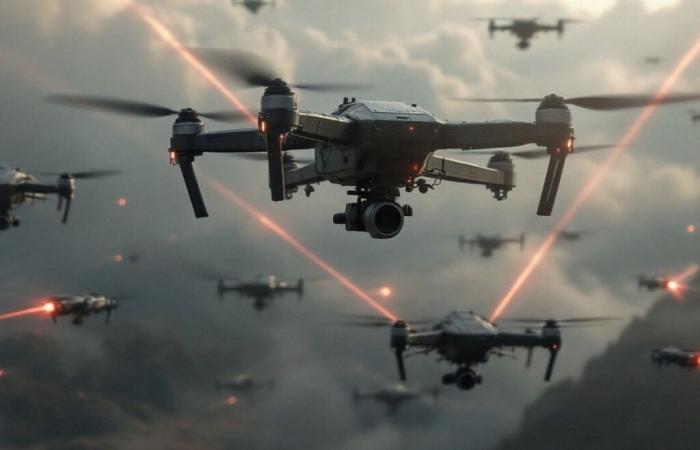 China logra una hazaña digna de Star Wars con un ejército de drones equipados con láseres capaces de cortar metal