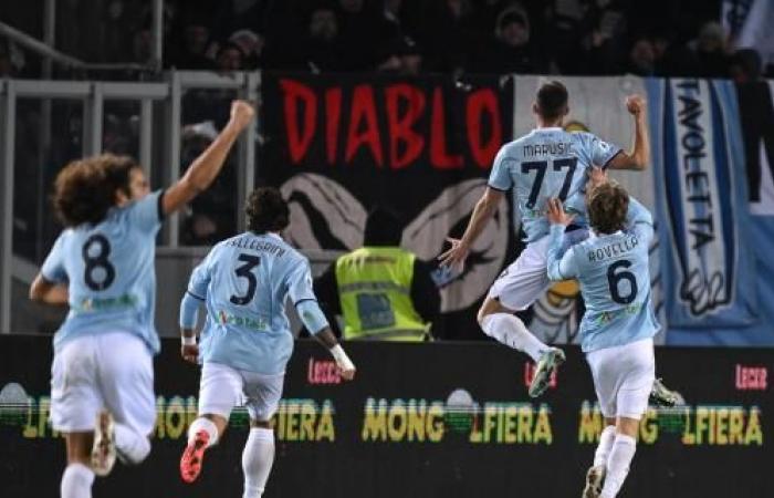 La Lazio se va 2-1 tarde: Marusic da los tres puntos sobre el Lecce. Lo más destacado