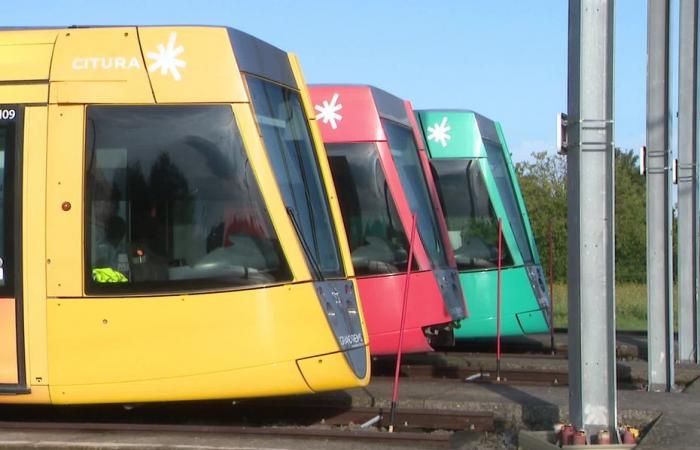 En Reims, el tranvía abandona su terminal parcial en la estación en enero