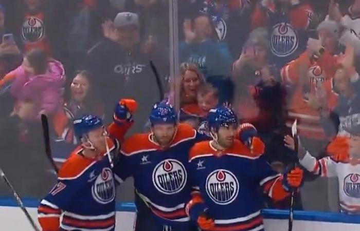 León Draisaitl ya marca su gol número 24 de la temporada y el 4º gol de la victoria en la prórroga