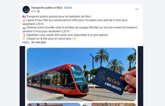 Lindo. Esta falsa promoción de Lignes d’Azur es atractiva: es una estafa