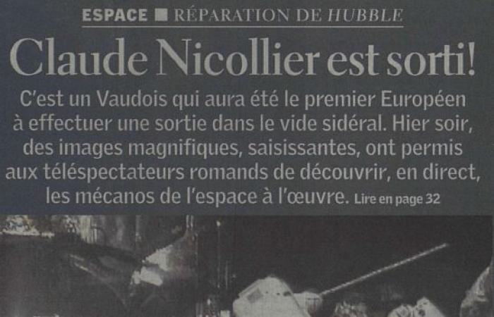 Claude Nicollier flotaba en el espacio hace 25 años