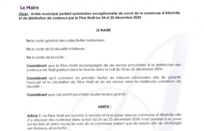 Un decreto prefectural inusual para Papá Noel: cuando Alfortville juega la carta mágica de Navidad