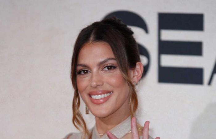 Iris Mittenaere posa en la nieve en las montañas