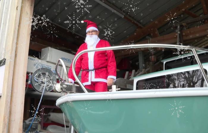 Un barco hundido aparece frente a la escuela de pesca, lo renuevan para ofrecerlo a los niños