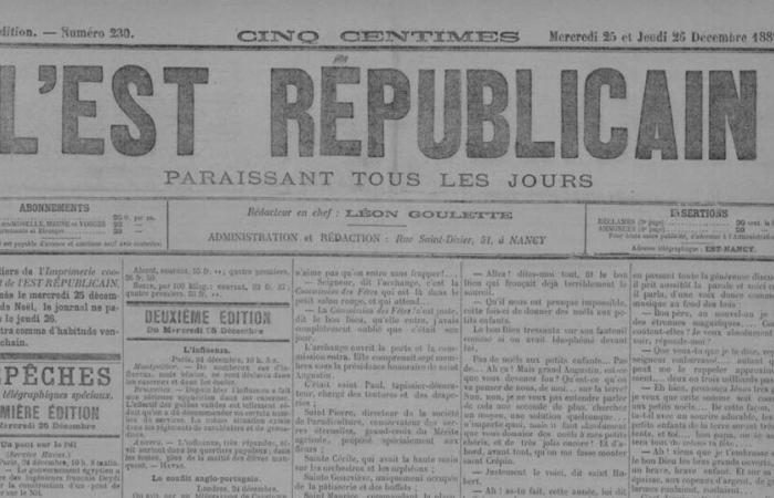 Nancy. El Este republicano de las Navidades pasadas: una mirada retrospectiva al 25 de diciembre de 1889