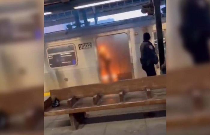 Susto en el metro de Nueva York: un hombre prende fuego a una mujer que dormía en un tren, ella no sobrevivió