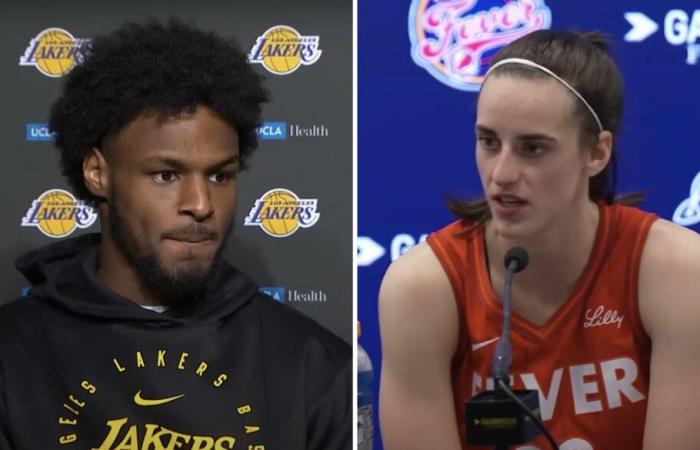 “¿En un 1 contra 1 entre Bronny James y Caitlin Clark? La puntuación sería…