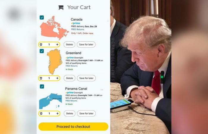 Trump “compra” Canadá en Amazon