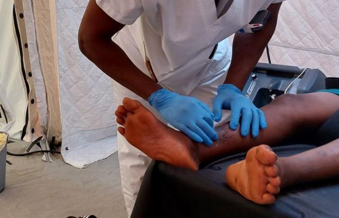 En Mayotte, los heridos ya pueden ser tratados en un hospital de campaña.