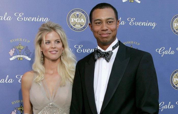 Tiger Woods y su ex esposa Elin Nordegren comparten un emotivo abrazo después del torneo de golf.