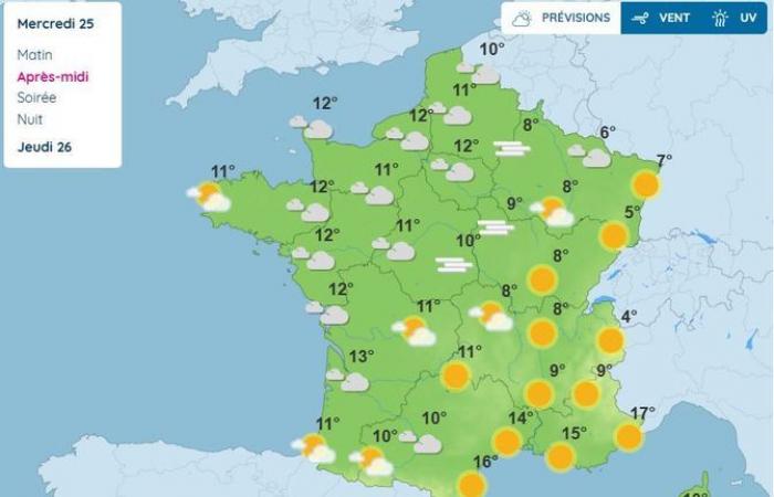 Clima navideño: ¿cuáles son las previsiones en Occitania y Francia este miércoles 25 de diciembre?