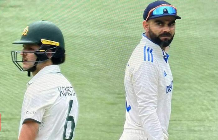 Virat Kohli se echa al hombro a Sam Konstas a medio tono y mira fijamente al debutante – MIRAR