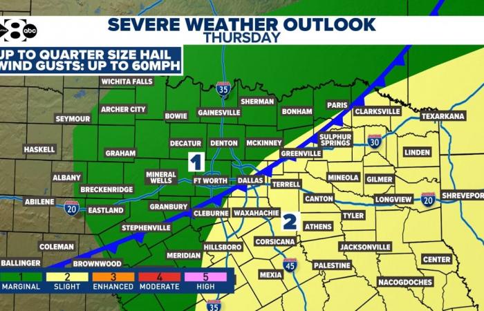 DFW Tiempo | Posible clima severo el jueves