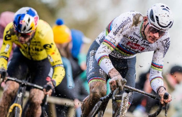 Van der Poel en una nube, Van Aert en el barro