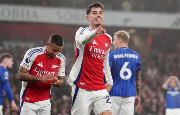 Arsenal-Ipswich (1-0): los Gunners arrebatan la segunda plaza al Chelsea gracias a Kai Havertz