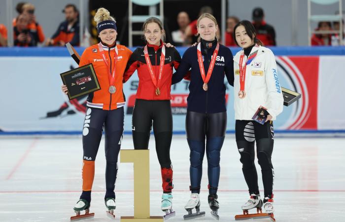 El sol de Châteauguay | Patinaje de velocidad: Danaé Blais gana su primera medalla de oro en solitario